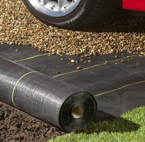 Permeable Black Plastic Mulch / Weed Barrier - Heavy Duty - Various Lengths